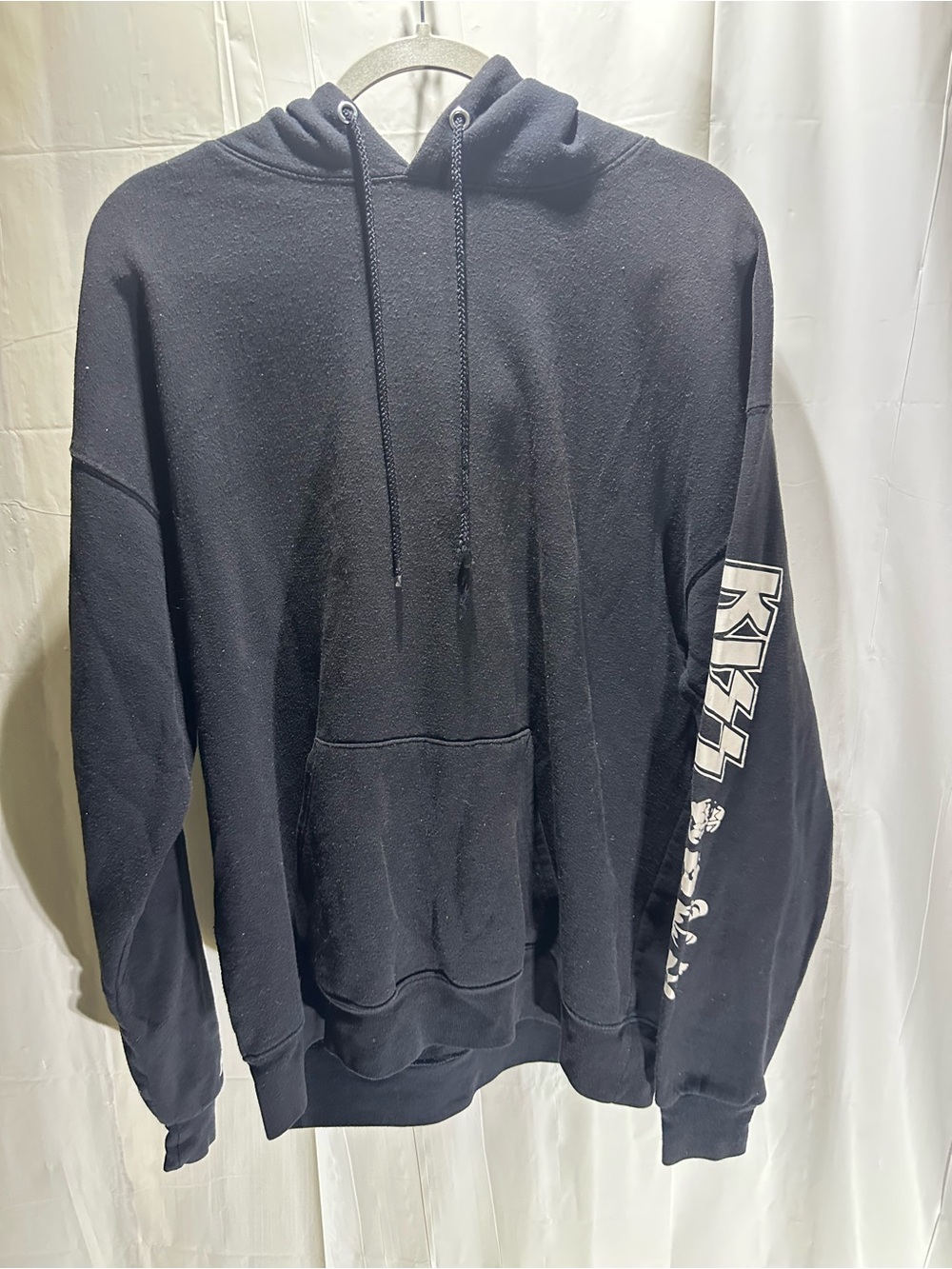 Hanes EcoSmart Kiss Hoodie Black Sz L